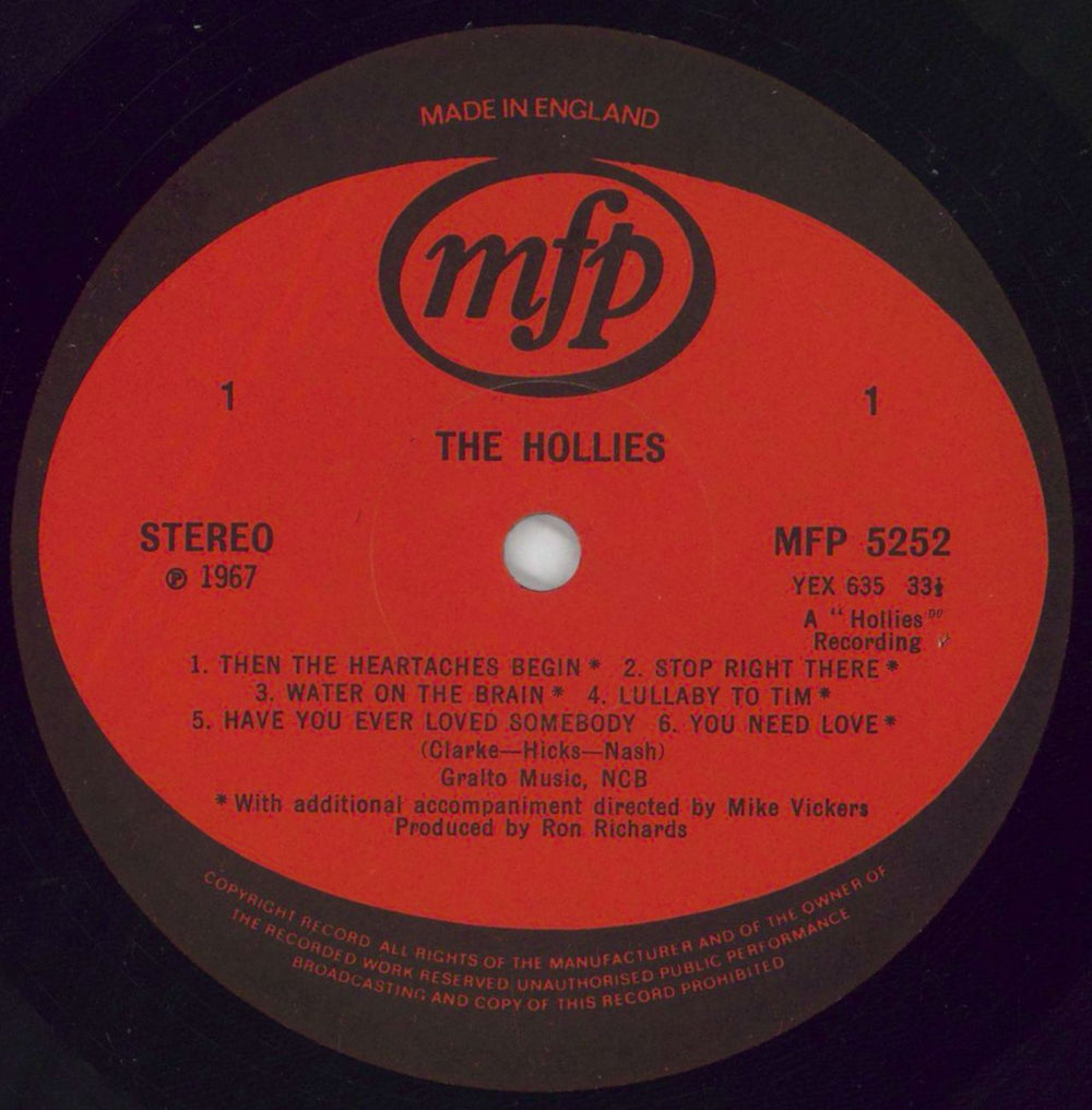 The Hollies The Hollies UK vinyl LP album (LP record) HLLLPTH380166