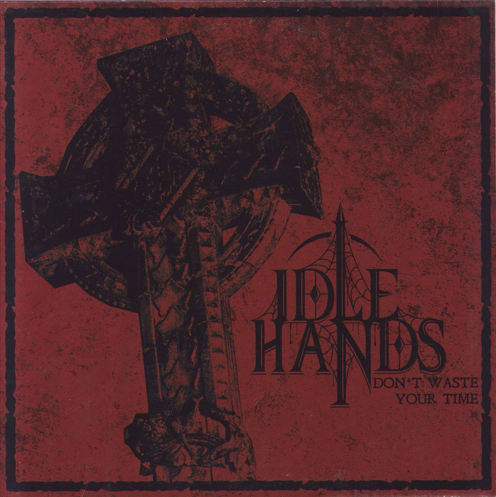 The Idle Hands Don't Waste Your Time - Red/Black Marble Vinyl German 12" vinyl single (12 inch record / Maxi-single) EISEN136