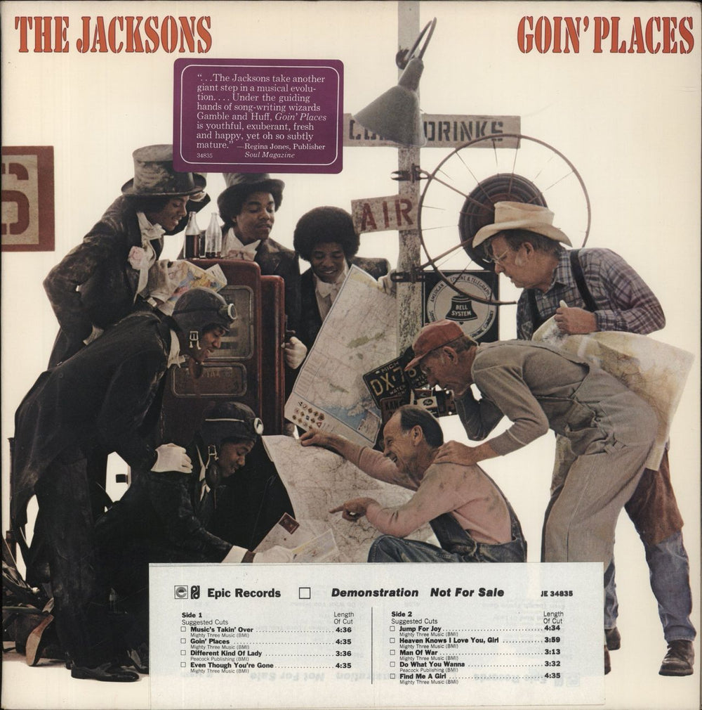 The Jackson Five Goin' Places US Promo vinyl LP album (LP record) JE34835