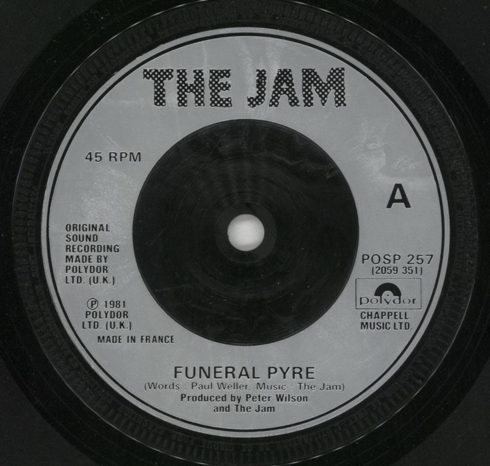 The Jam Funeral Pyre + Picture Sleeve UK 7" vinyl single (7 inch record / 45) JAM07FU73463