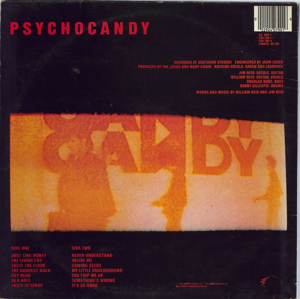 The Jesus & Mary Chain Psychocandy - VG UK vinyl LP album (LP record) 022924079016