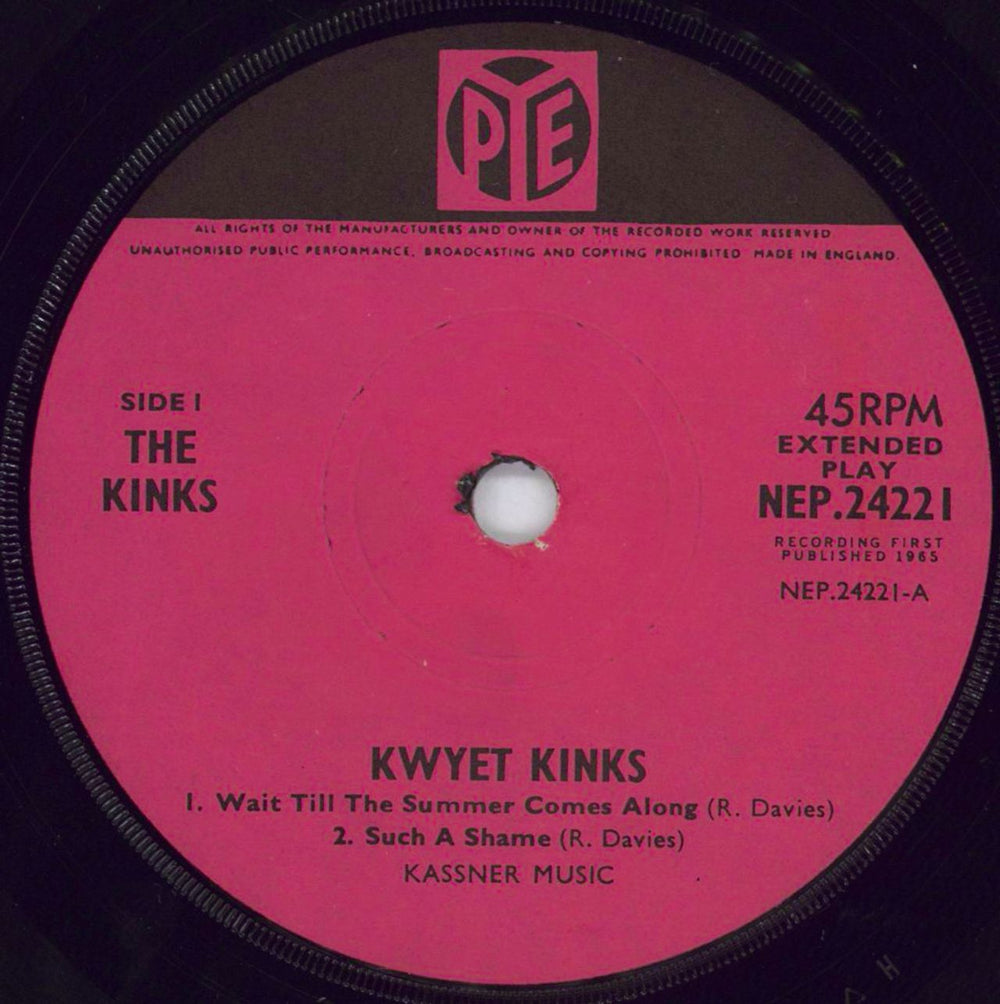 The Kinks Kwyet Kinks EP UK 7" vinyl single (7 inch record / 45) KIN07KW63076