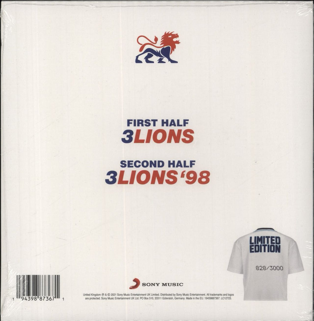 The Lightning Seeds 3Lions - 25th Anniversary Edition - Sealed UK 7" vinyl single (7 inch record / 45) 194398873671