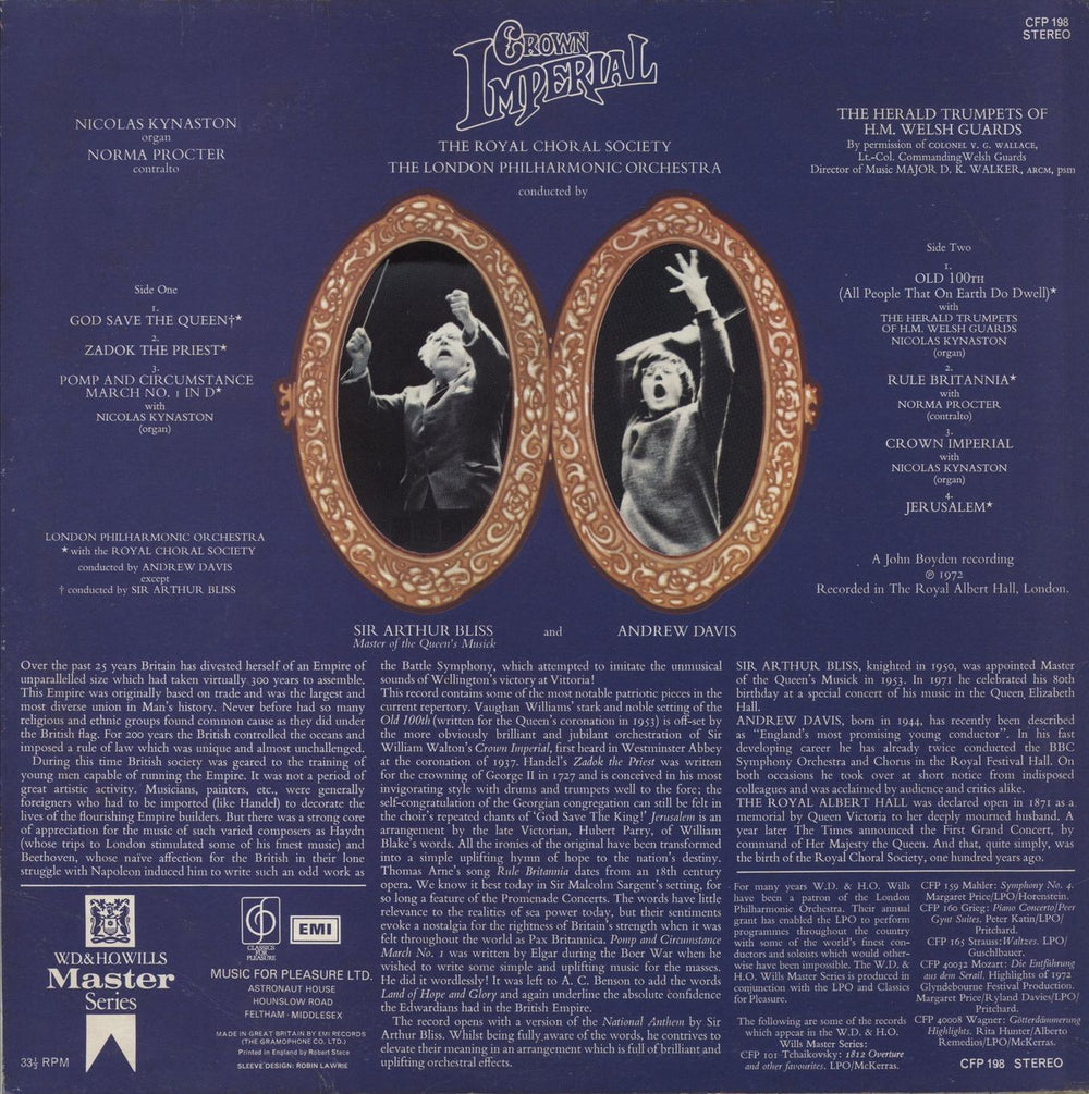 The London Philharmonic Orchestra Crown Imperial UK vinyl LP album (LP record)