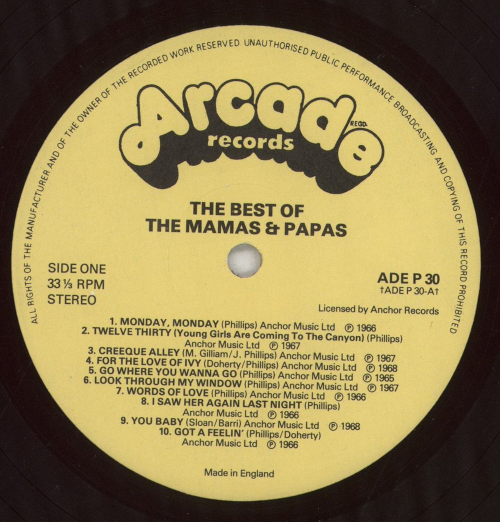 The Mama's And The Papa's The Best Of Mamas & Papas UK vinyl LP album (LP record) M&PLPTH290201