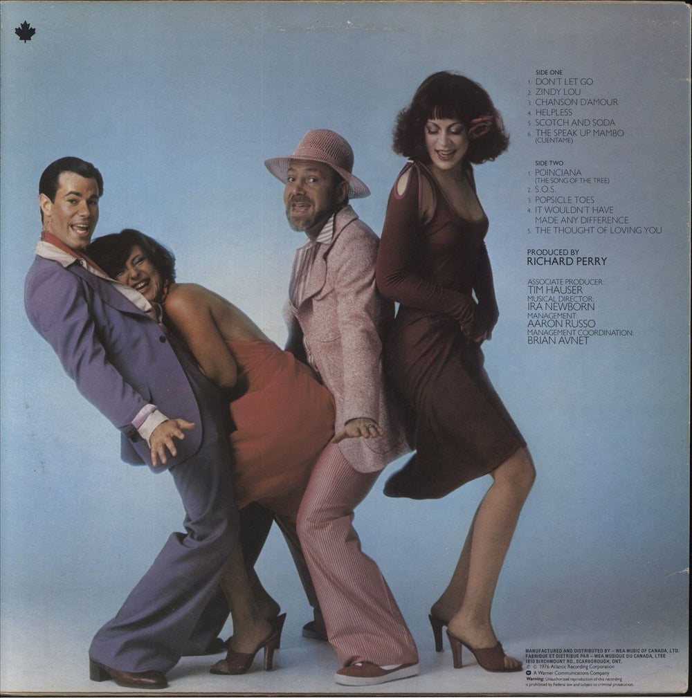 The Manhattan Transfer Coming Out Canadian vinyl LP album (LP record)