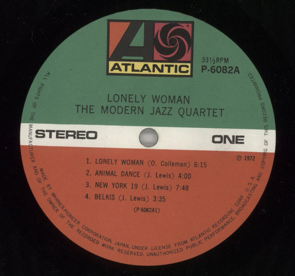 The Modern Jazz Quartet Lonely Woman Japanese vinyl LP album (LP record) MJQLPLO606260