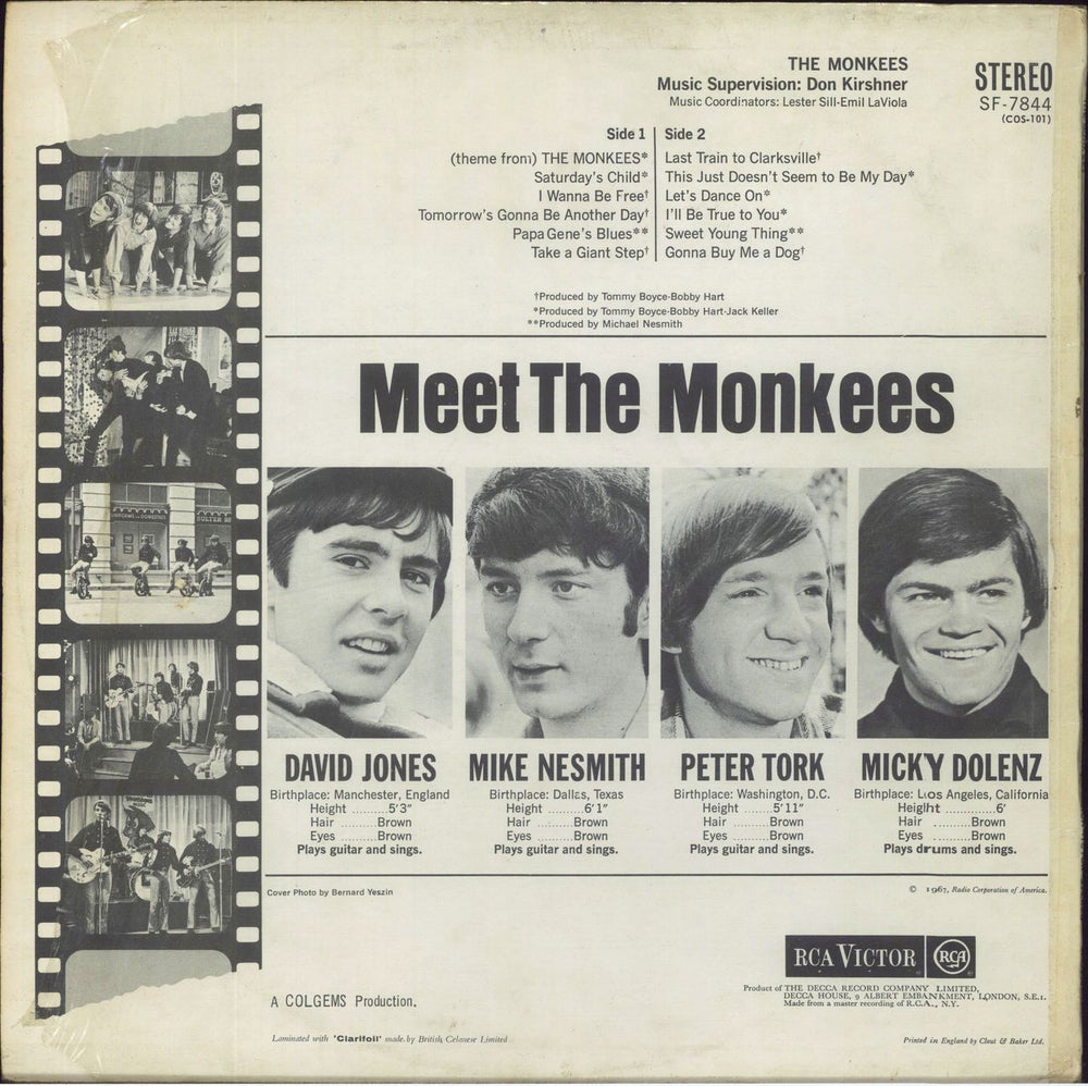 The Monkees The Monkees - Shrink UK vinyl LP album (LP record)