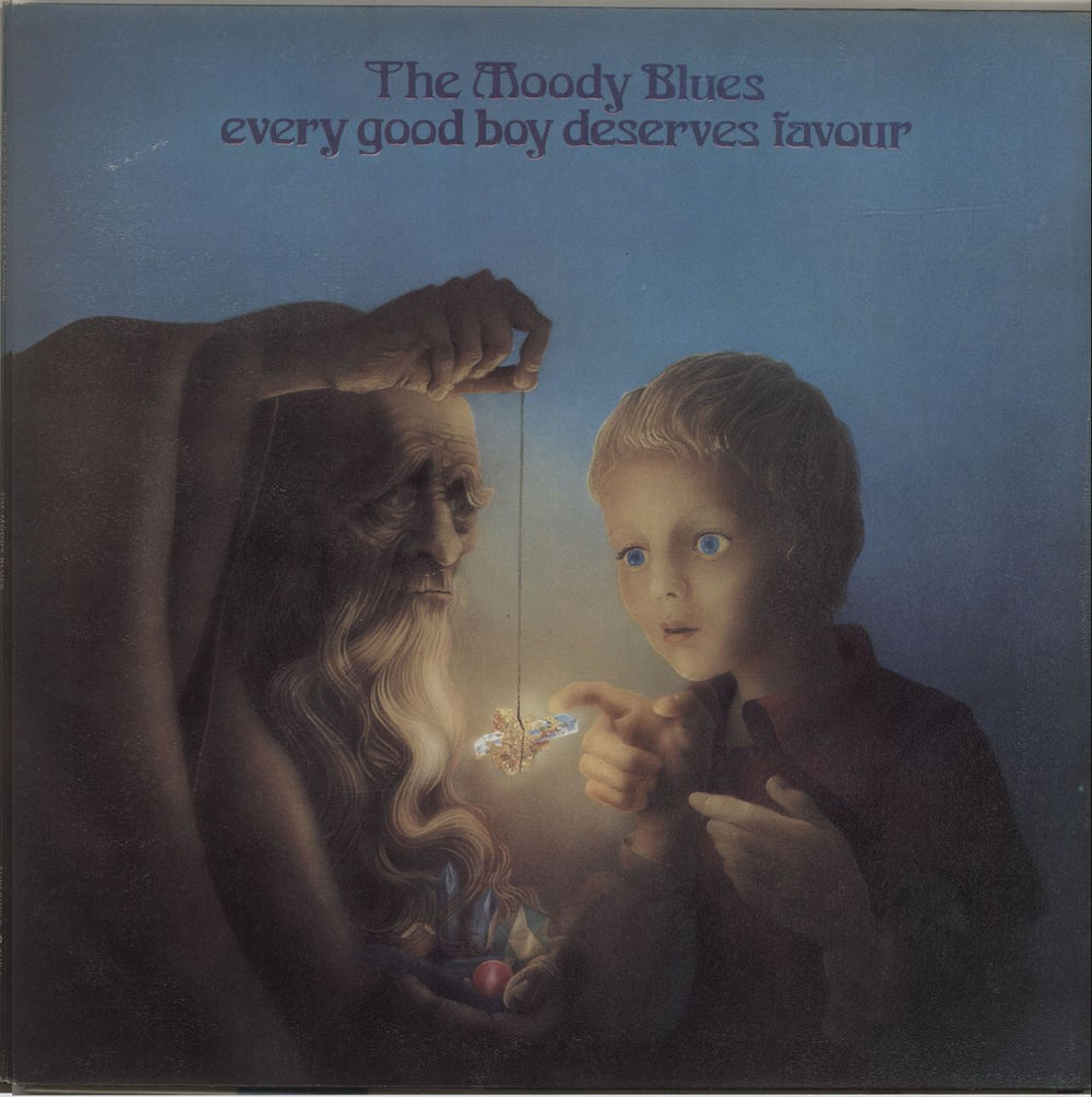 The Moody Blues Every Good Boy Deserves Favour + Insert UK vinyl LP album (LP record) THS5