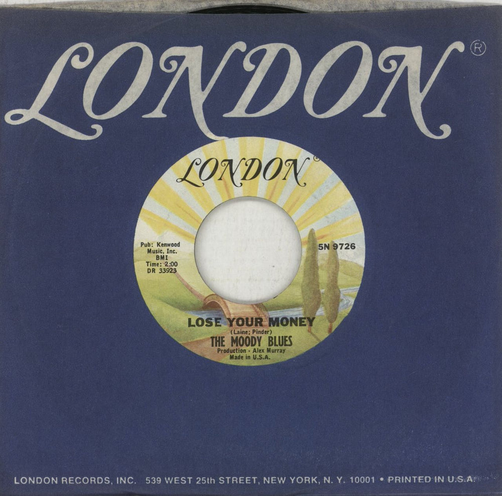 The Moody Blues Go Now! US 7" vinyl single (7 inch record / 45)