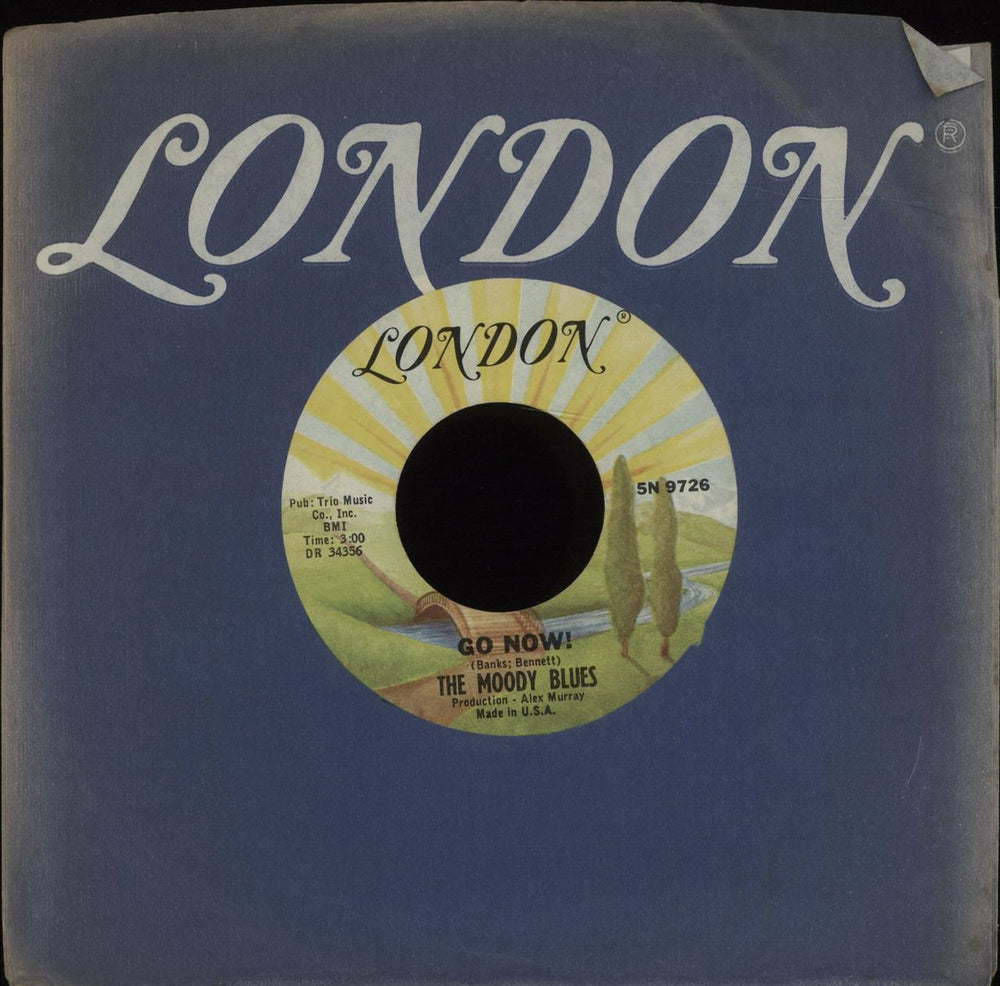 The Moody Blues Go Now! US 7" vinyl single (7 inch record / 45) 5N9726