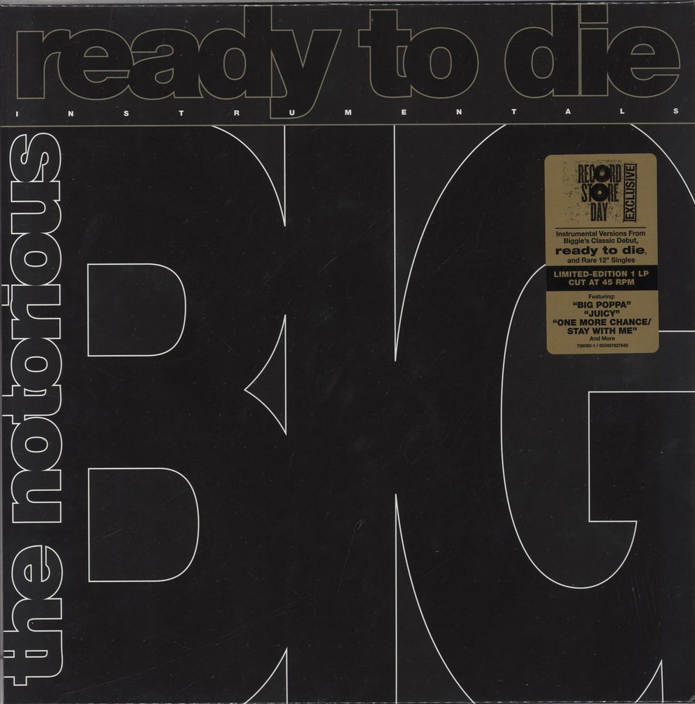 The Notorious B.I.G. Ready To Die Instrumentals - RSD 2024 US vinyl LP album (LP record) 726083-1