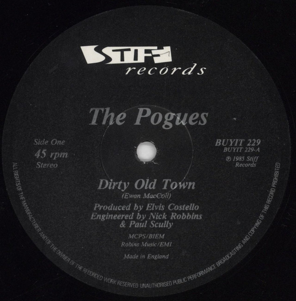 The Pogues Dirty Old Town UK 12" vinyl single (12 inch record / Maxi-single) POG12DI121667