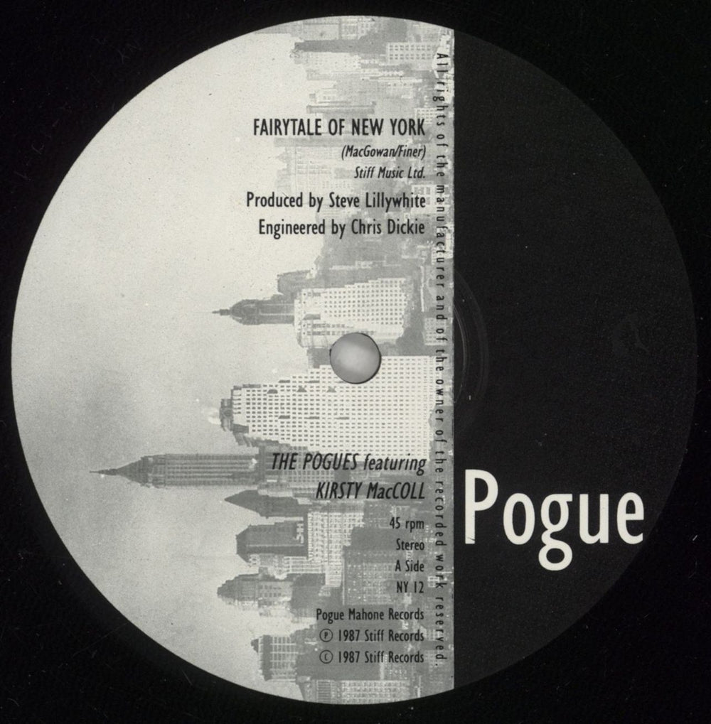 The Pogues Fairytale Of New York - A1U / B1U - EX UK 12" vinyl single (12 inch record / Maxi-single) POG12FA877322