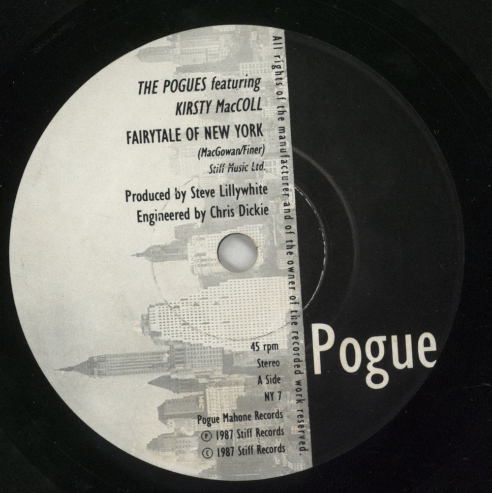 The Pogues Fairytale Of New York - VG UK 7" vinyl single (7 inch record / 45) POG07FA872134