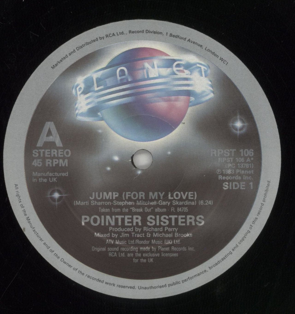 The Pointer Sisters Jump UK 12" vinyl single (12 inch record / Maxi-single) TPS12JU239498