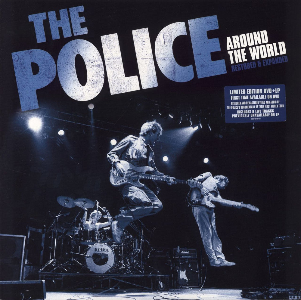 The Police Around The World + DVD - Translucent Blue Vinyl UK vinyl LP album (LP record) 00602438466429