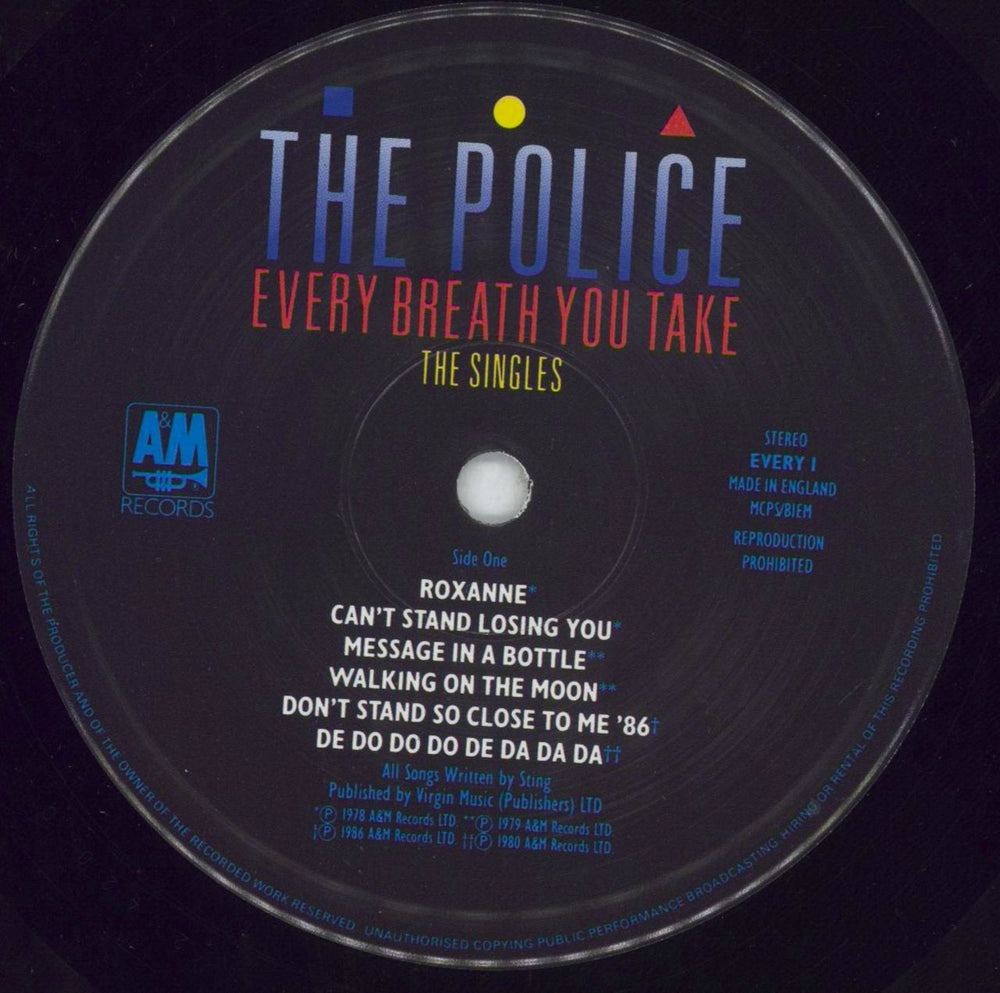 The Police Every Breath You Take - Hype Stickered UK vinyl LP album (LP record) POLLPEV572455