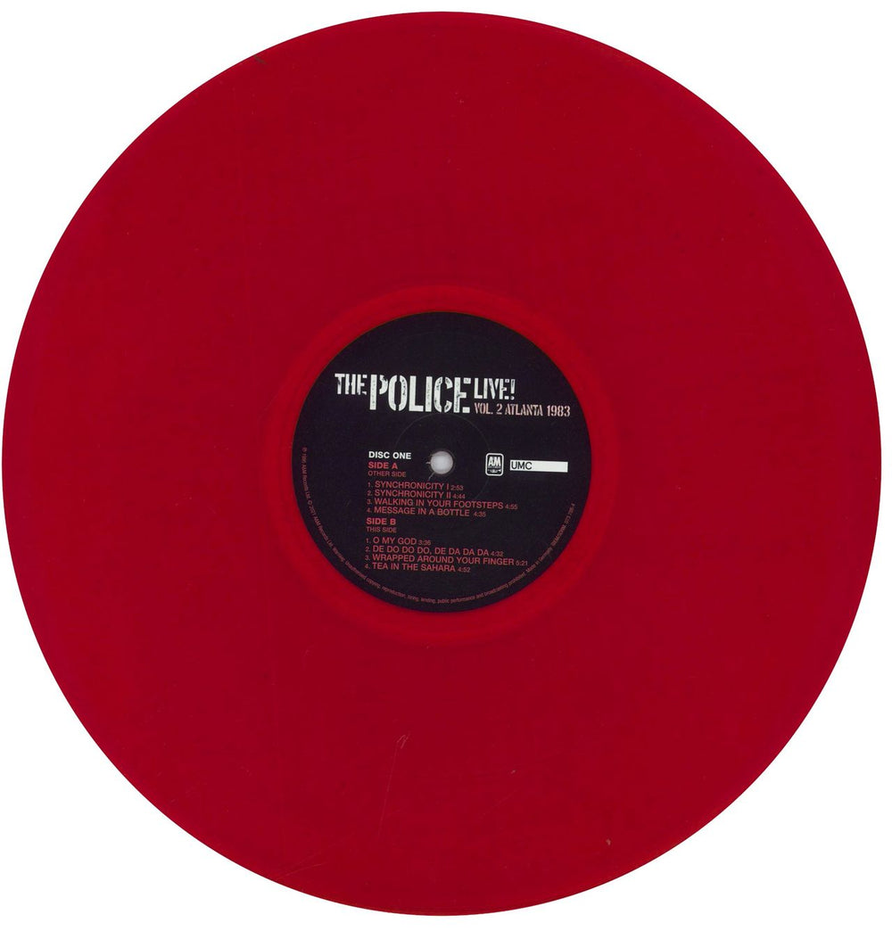 The Police Live! Vol. 2 Atlanta 1983 - RSD21 - Red Vinyl UK 2-LP vinyl record set (Double LP Album) POL2LLI838218