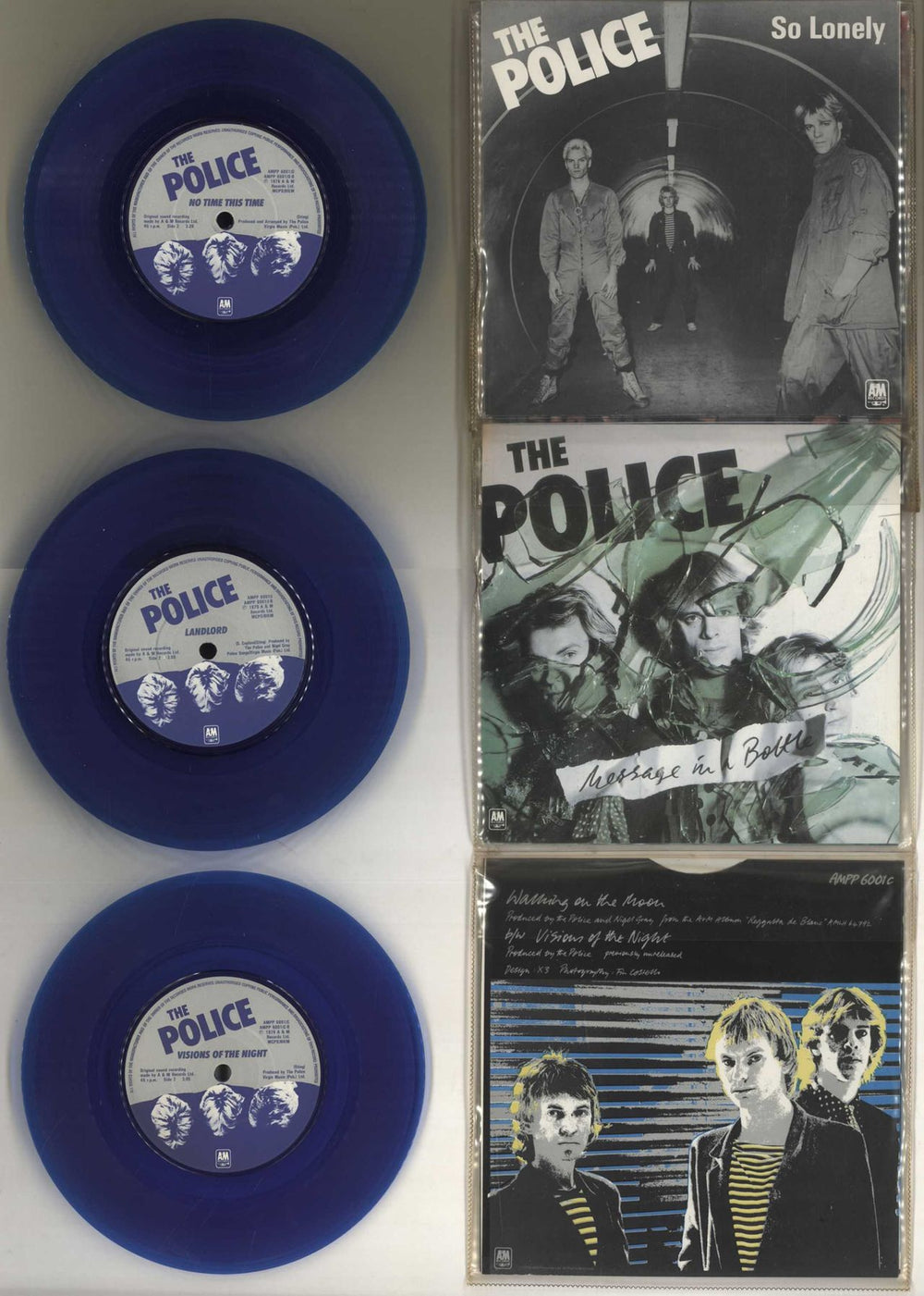 The Police Six Pack - Blue Vinyl UK 7" vinyl single (7 inch record / 45) POL07SI05950