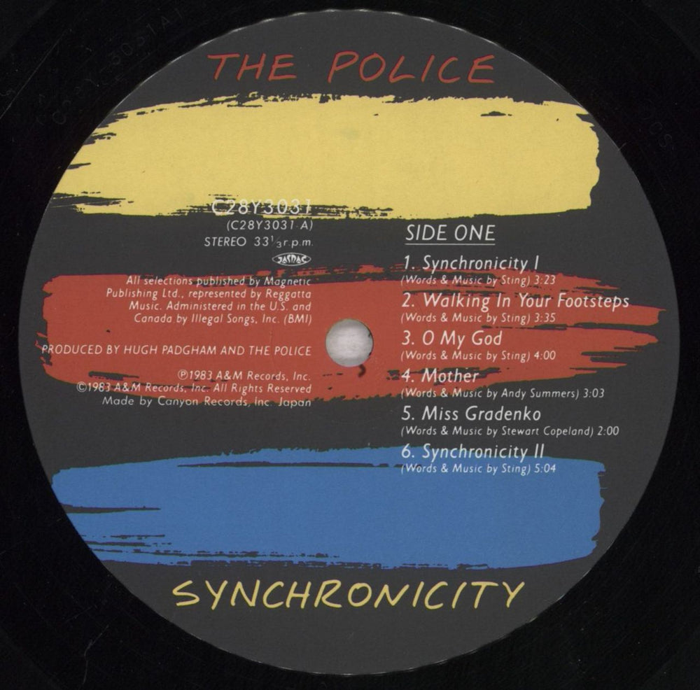 The Police Synchronicity Japanese vinyl LP album (LP record) POLLPSY835741