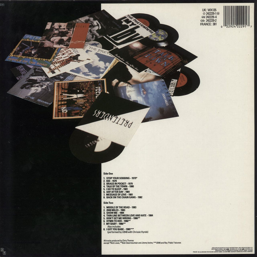 The Pretenders The Singles - EX UK vinyl LP album (LP record) 022924222917