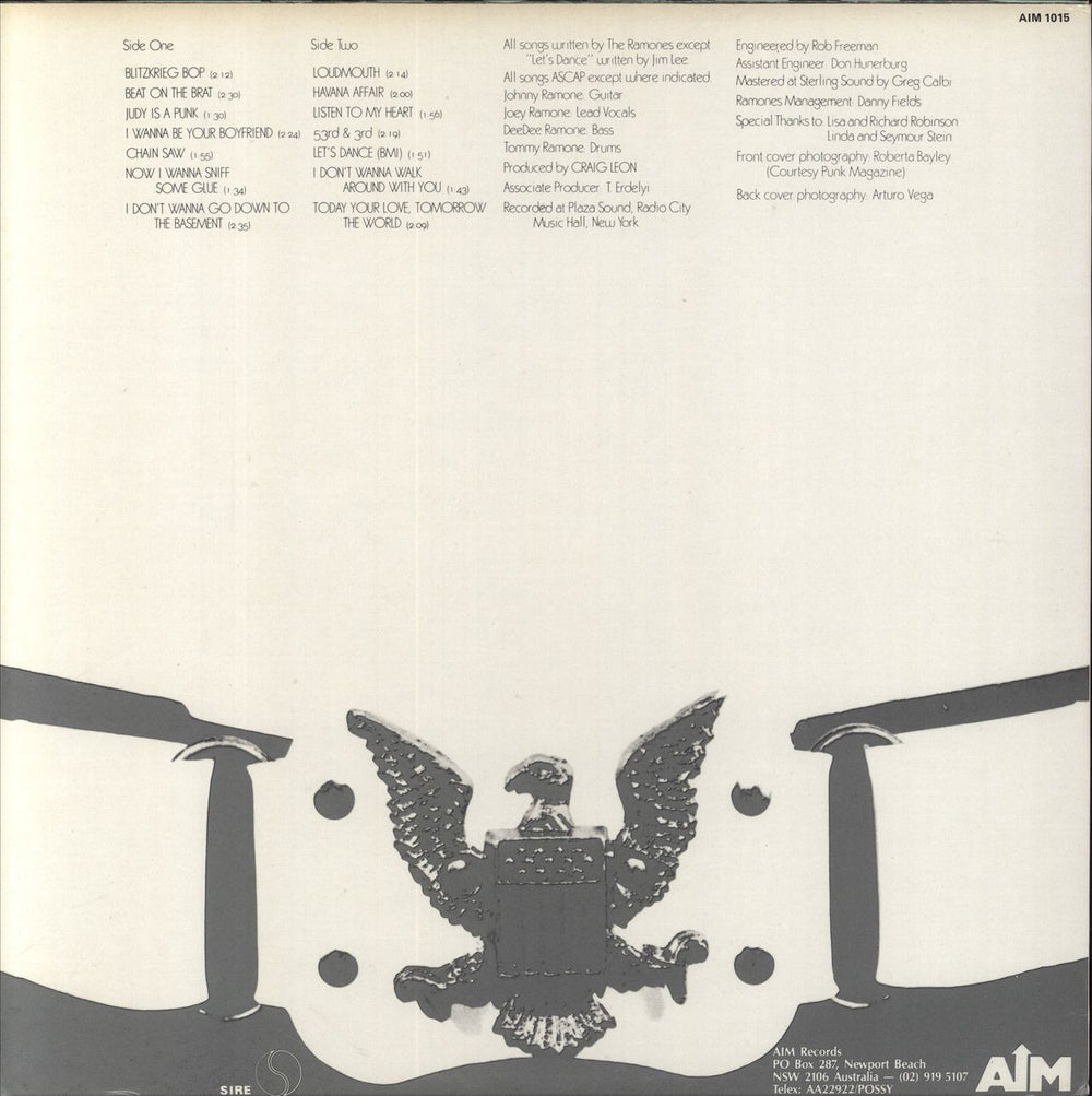 The Ramones Ramones - EX Australian vinyl LP album (LP record)