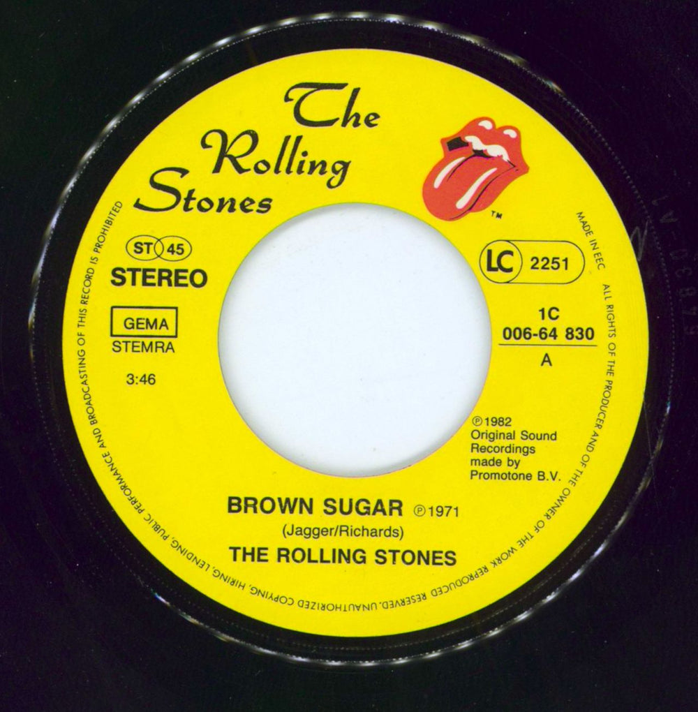The Rolling Stones Brown Sugar - Oldie Collection German 7" vinyl single (7 inch record / 45)