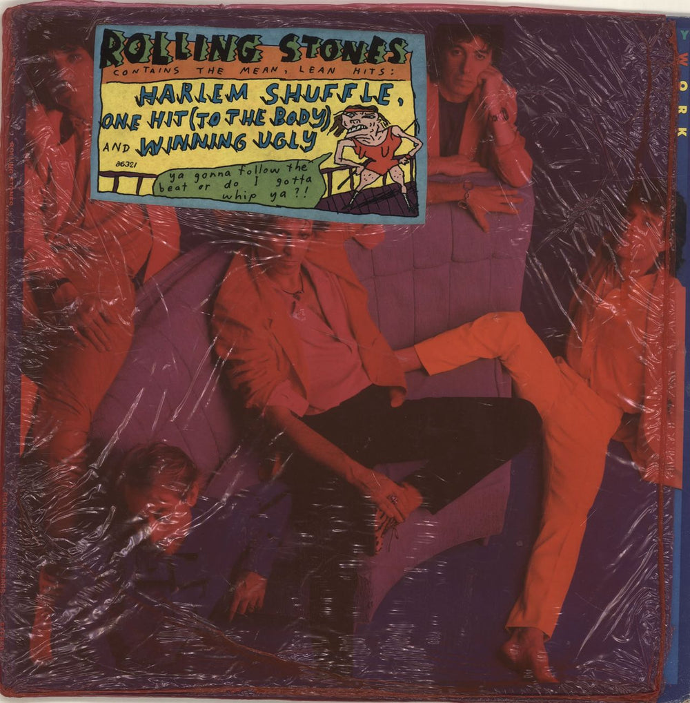 The Rolling Stones Dirty Work - Stickered Shrink UK vinyl LP album (LP record) 86321