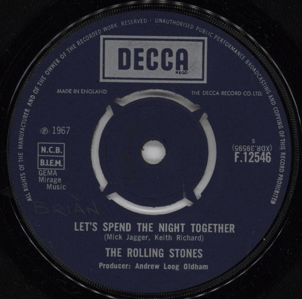 The Rolling Stones Let's Spend The Night Together - Eport P/S US 7" vinyl single (7 inch record / 45) ROL07LE773901