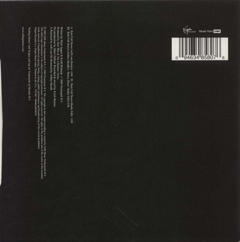 The Rolling Stones Rain Fall Down UK 7" vinyl single (7 inch record / 45) 094634858076