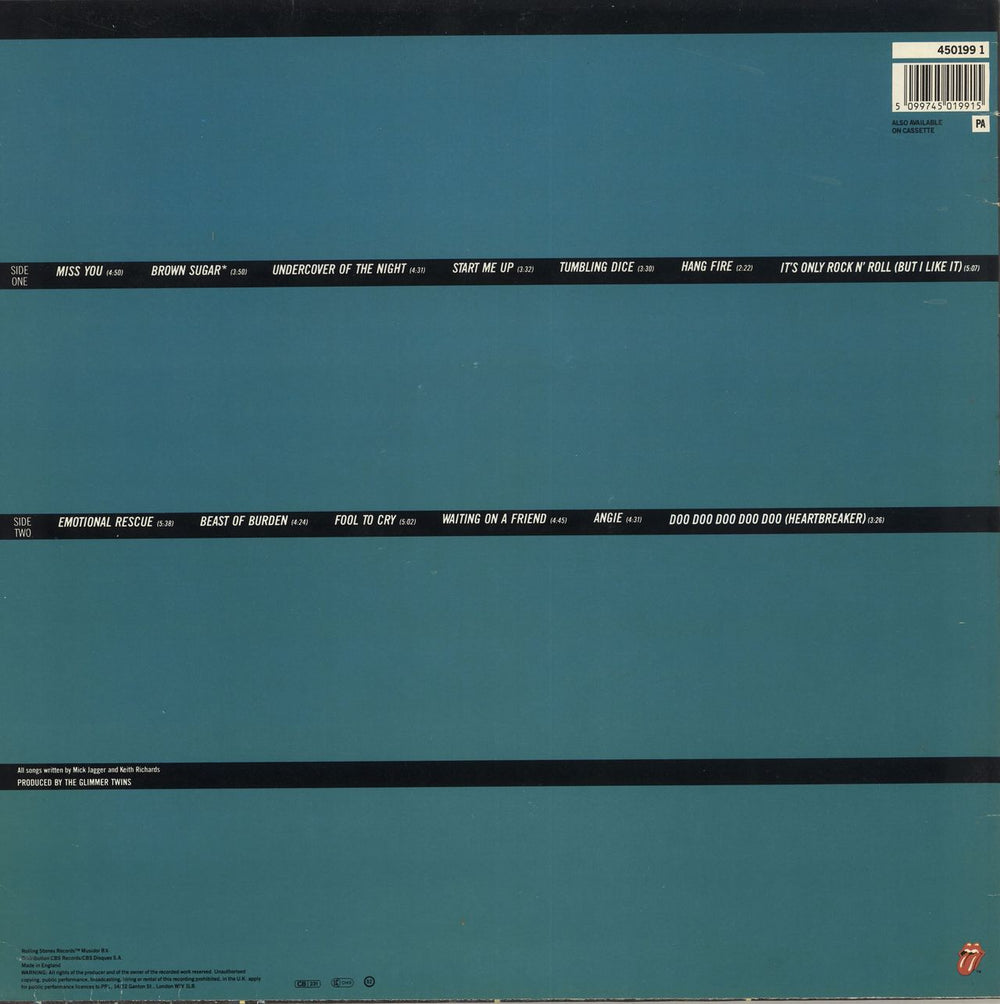 The Rolling Stones Rewind 1971-1984 UK vinyl LP album (LP record)