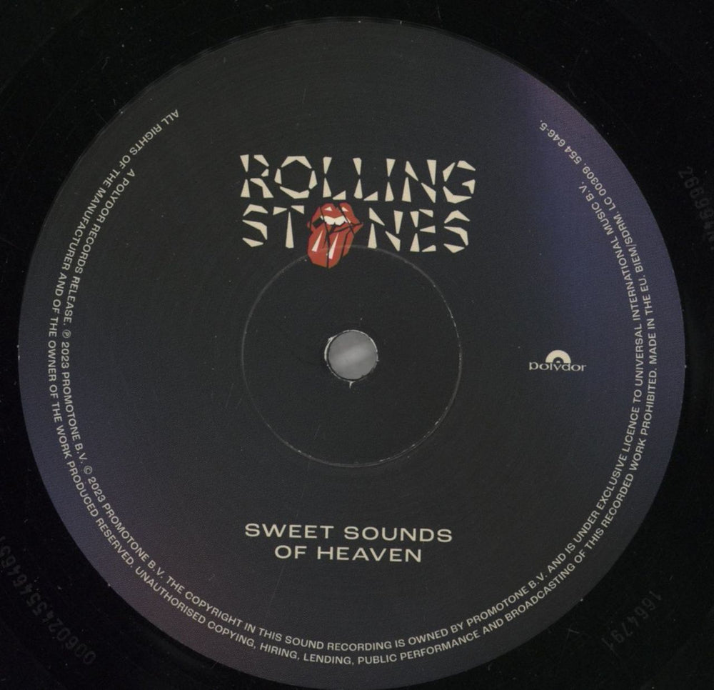 The Rolling Stones Sweet Sounds Of Heaven - One-sided Etched Black Vinyl UK 10" vinyl single (10 inch record) ROL10SW855151