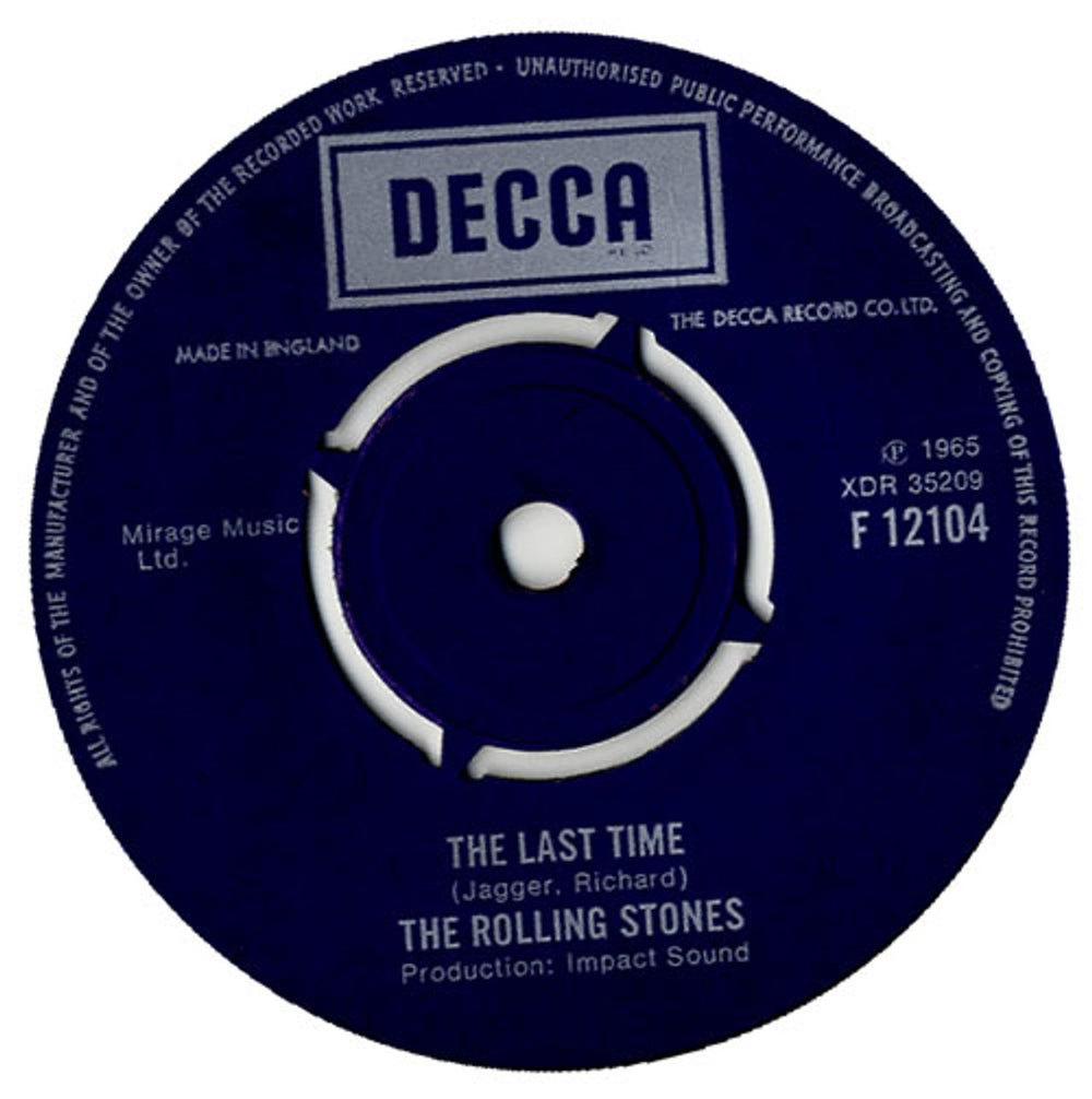 The Rolling Stones The Last Time - 4th UK 7" vinyl single (7 inch record / 45) ROL07TH106568