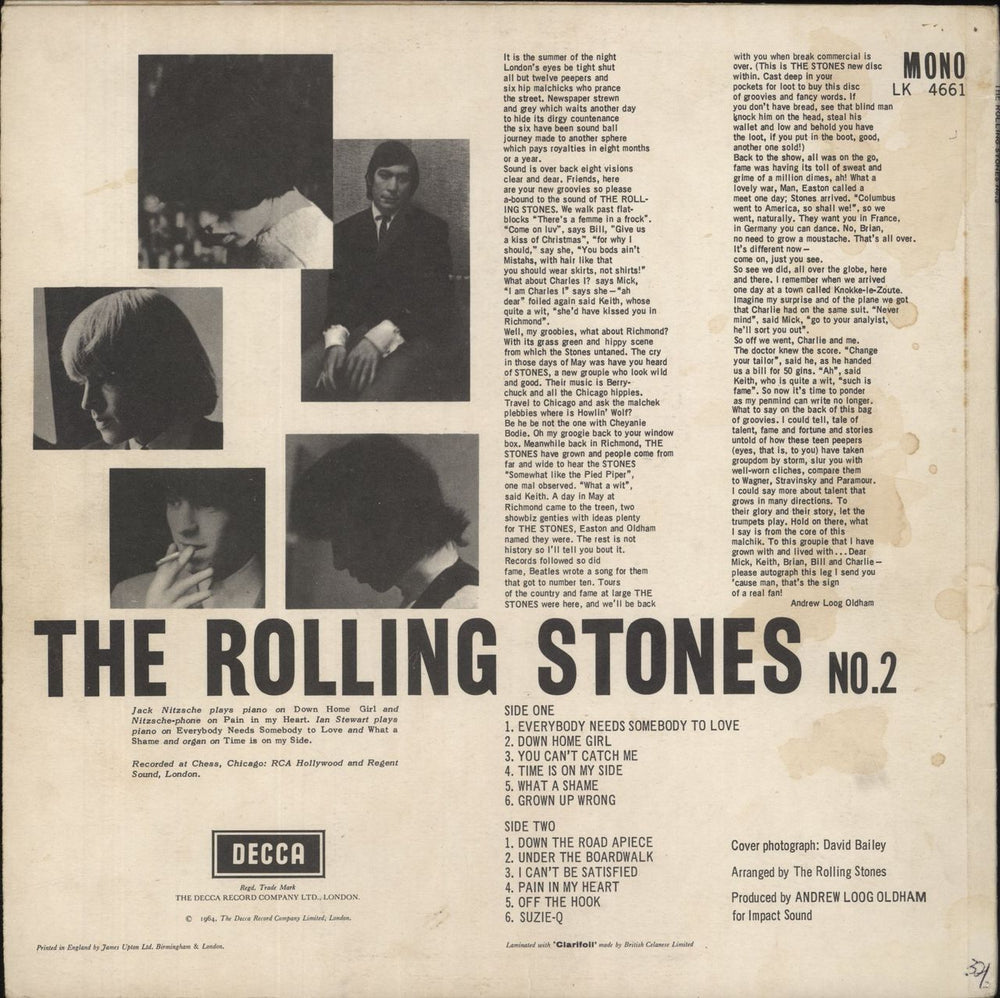 The Rolling Stones The Rolling Stones No. 2 - 2nd - VG - Non Flipback UK vinyl LP album (LP record)