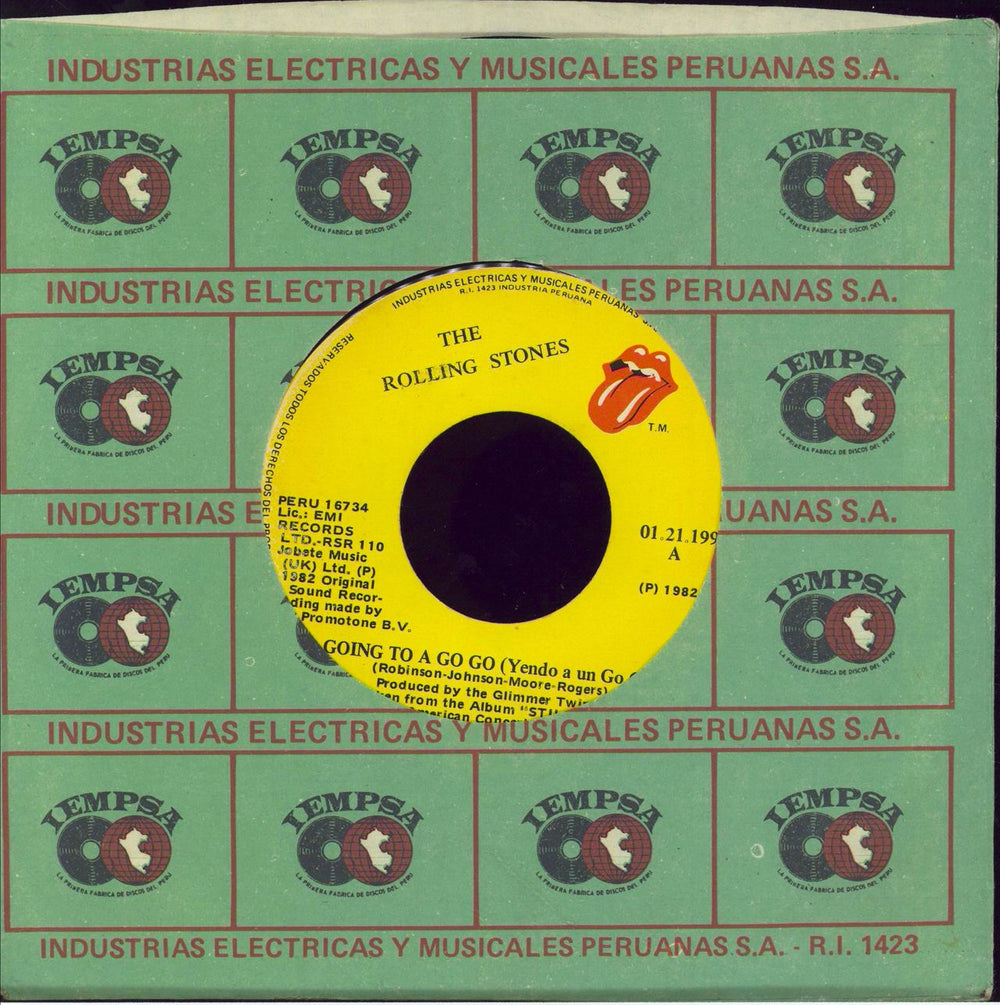 The Rolling Stones Yendo A Un Go Go - 2nd Peruvian 7" vinyl single (7 inch record / 45) 01.21.1994