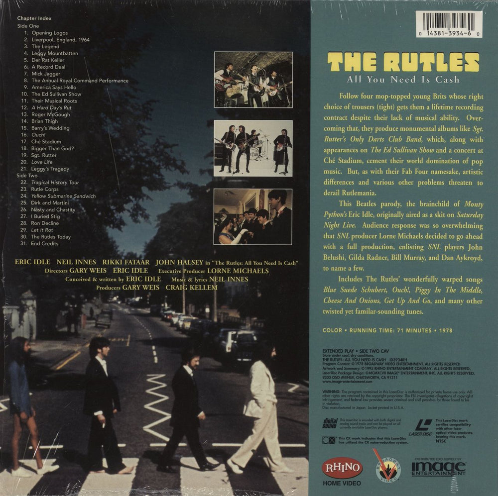 The Rutles All You Need Is Cash - Shrink US laserdisc / lazerdisc 014381393460