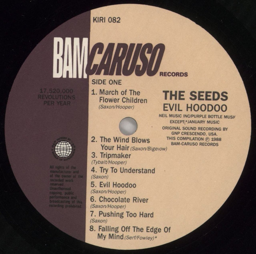 The Seeds Evil Hoodoo UK vinyl LP album (LP record) SDSLPEV342301