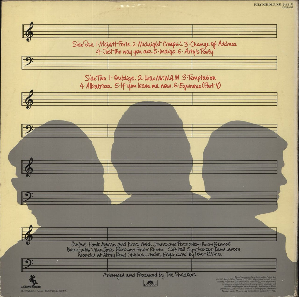 The Shadows Change Of Address + Merchandise insert UK vinyl LP album (LP record)