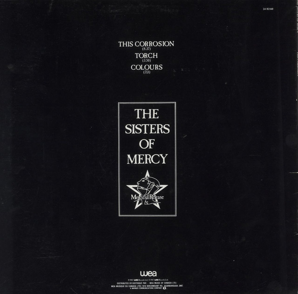 The Sisters Of Mercy This Corrosion Canadian 12" vinyl single (12 inch record / Maxi-single)