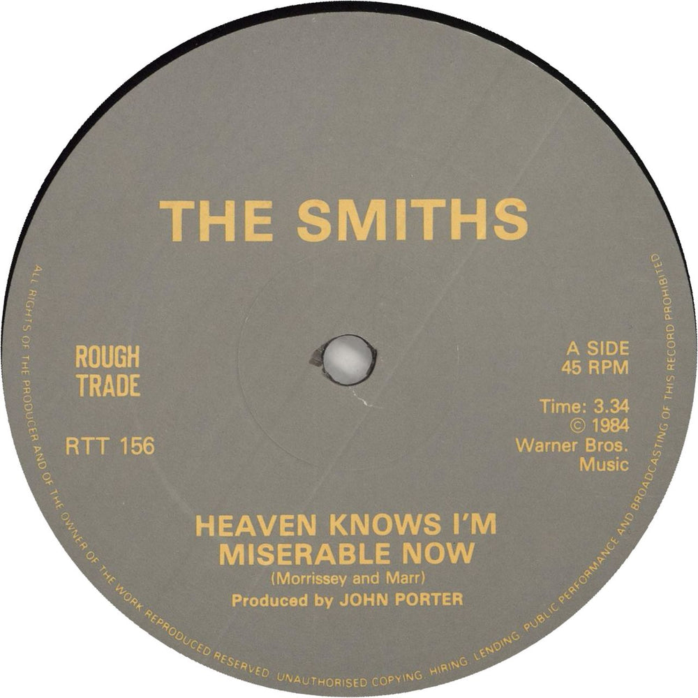 The Smiths Heaven Knows I'm Miserable Now - A1 UK 12" vinyl single (12 inch record / Maxi-single) SMI12HE749554