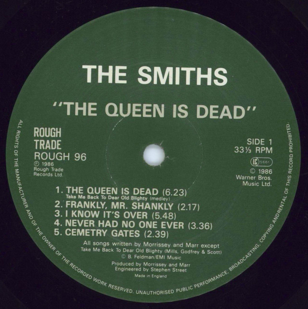 The Smiths The Queen Is Dead - VG UK vinyl LP album (LP record) SMILPTH816675