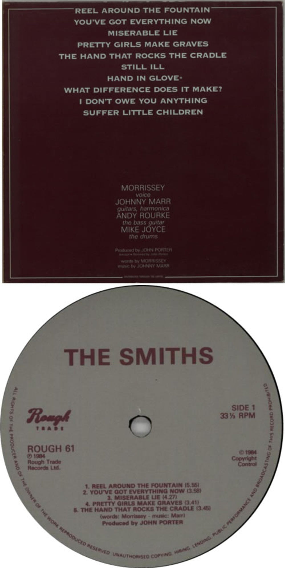 The Smiths The Smiths - 1st - EX UK vinyl LP album (LP record) SMILPTH607700