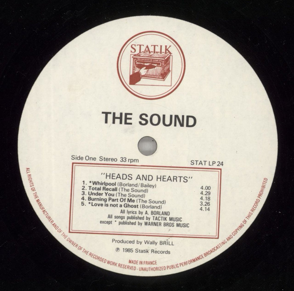 The Sound Heads And Hearts UK vinyl LP album (LP record) T-SLPHE416841