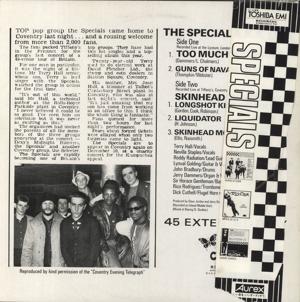 The Specials The Special A.K.A. Live - EX Japanese 12" vinyl single (12 inch record / Maxi-single)