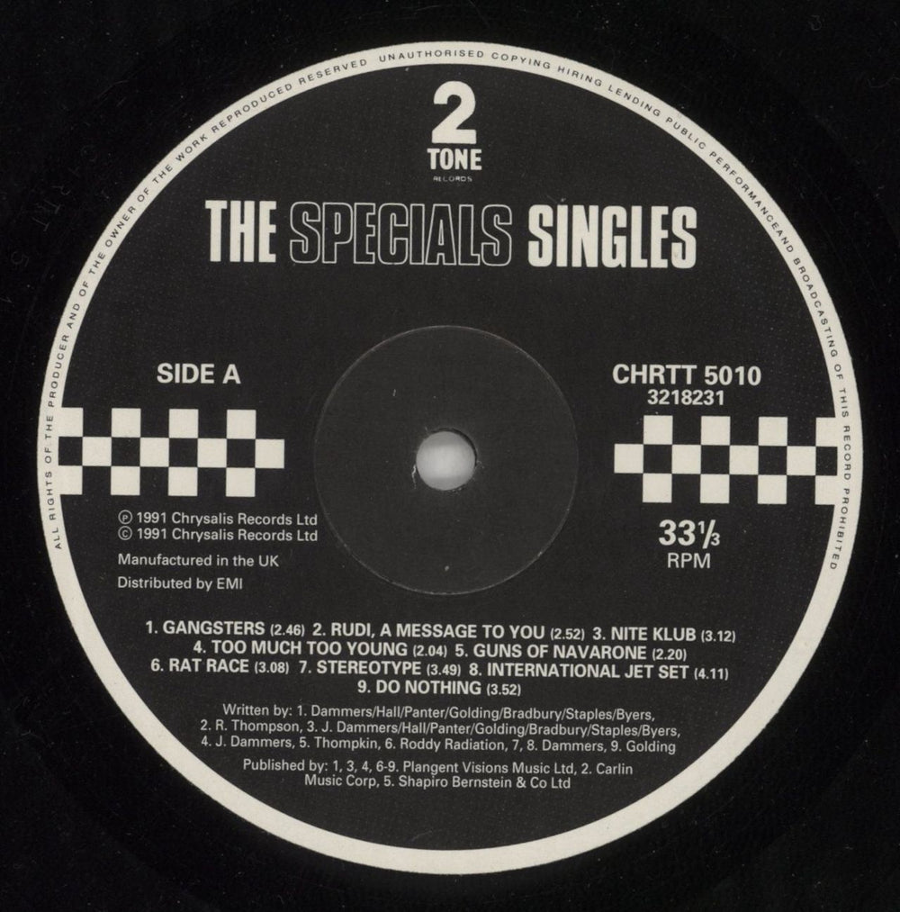The Specials The Specials Singles - EX UK vinyl LP album (LP record) SPELPTH870717