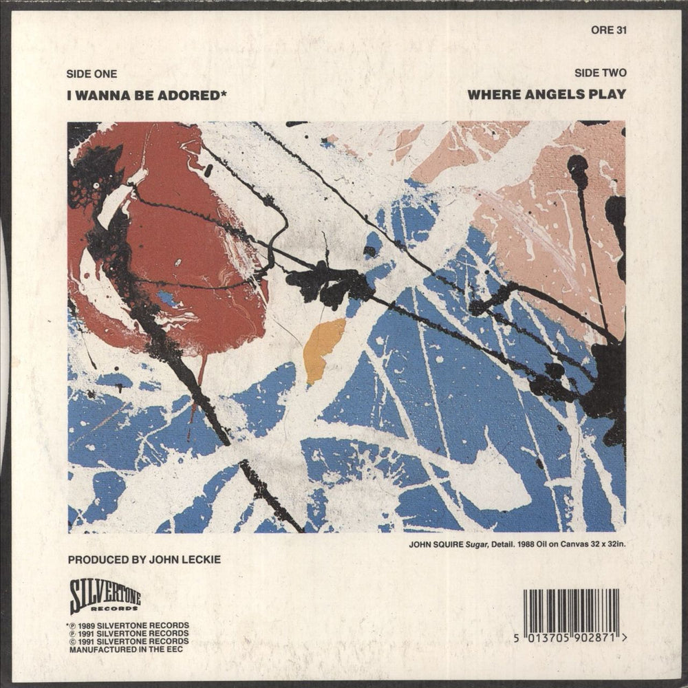 The Stone Roses I Wanna Be Adored - Stickered Sleeve UK 7" vinyl single (7 inch record / 45) 5013705902871