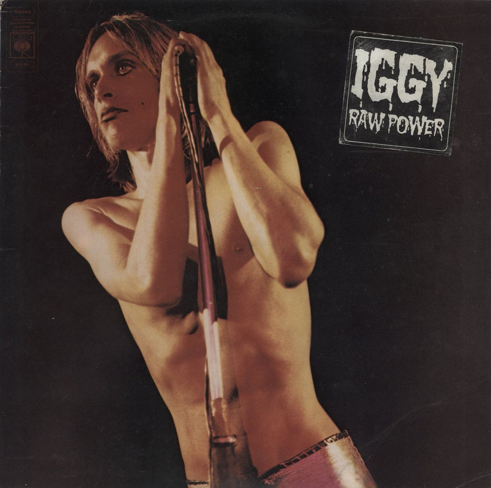 The Stooges Raw Power + Hype Sticker - EX UK vinyl LP album (LP record) 65586