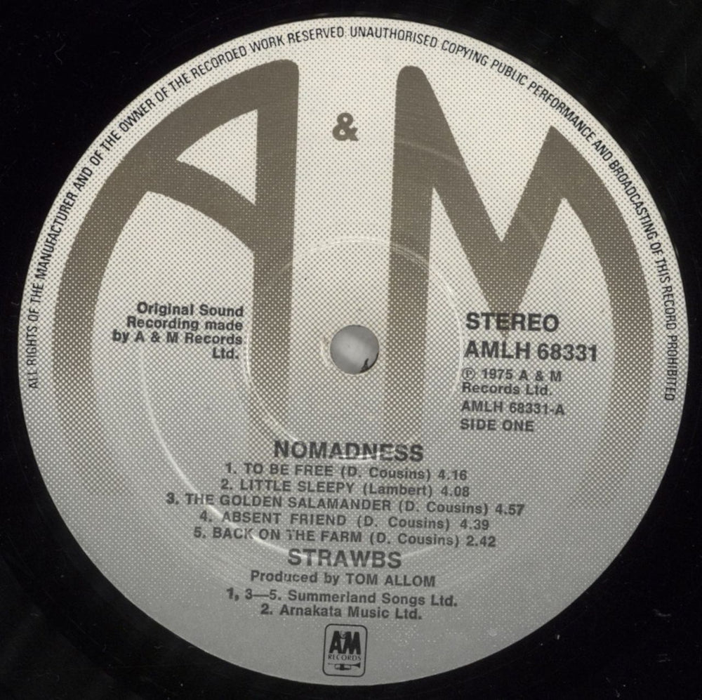 The Strawbs Nomadness + Insert UK vinyl LP album (LP record) SRBLPNO602969