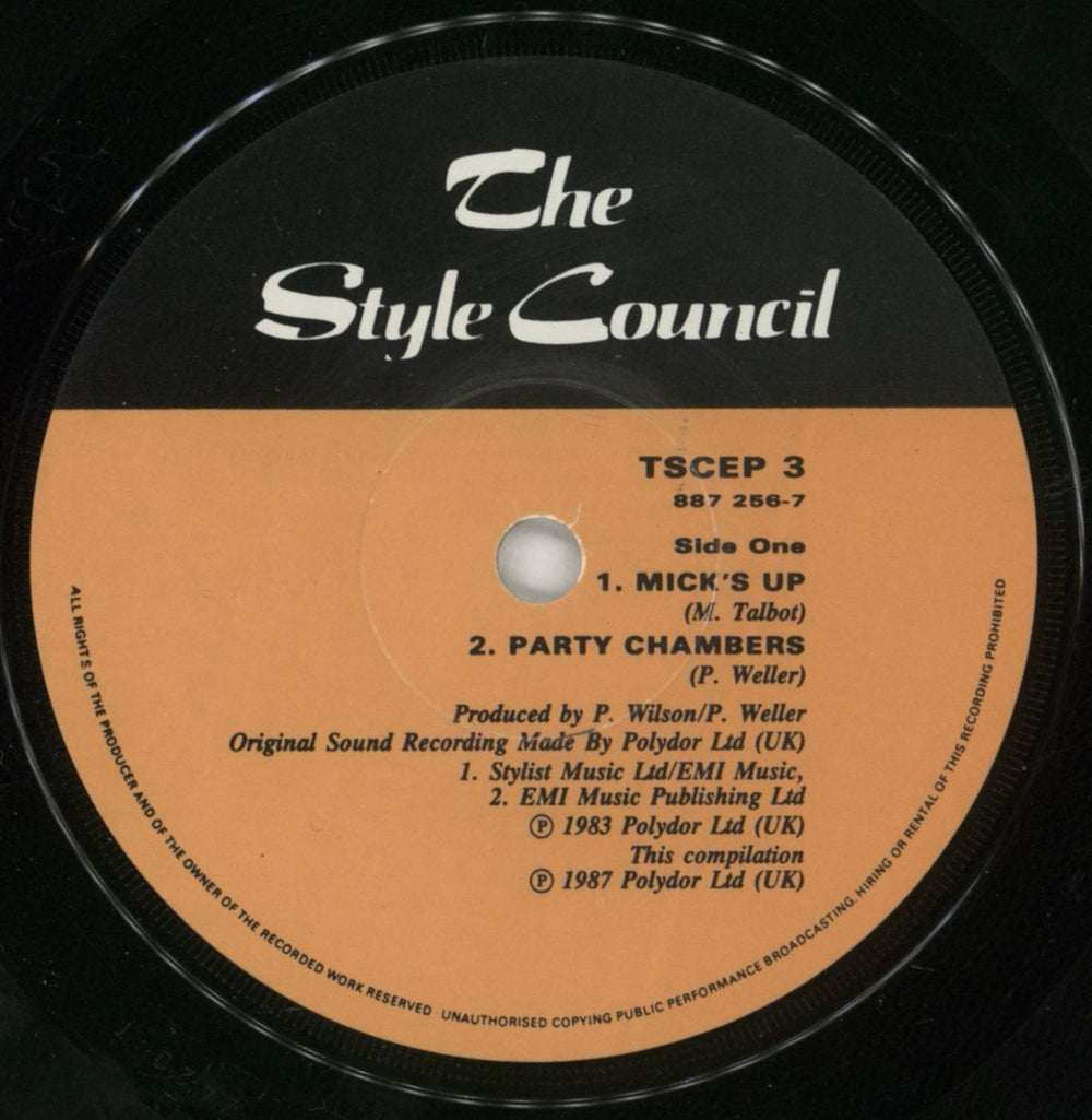 The Style Council Mick Talbot Is Agent 88 UK 7" vinyl single (7 inch record / 45) STY07MI70729
